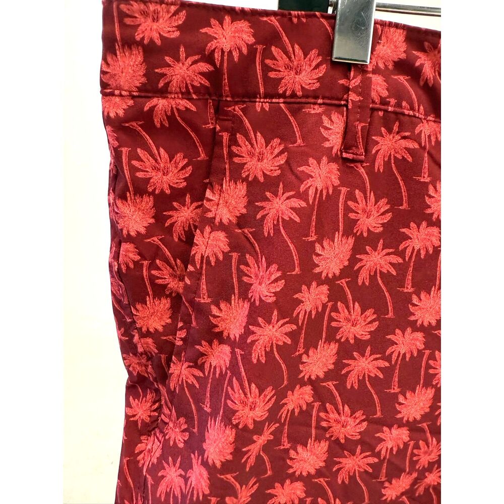 All In Motion Resort Shorts Hybrid Red Tropical Palm Tree Swim Trunks - Picture 2 of 4